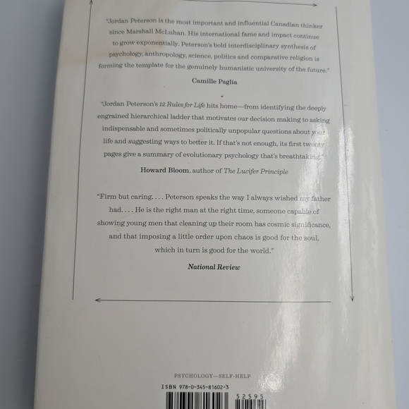12 Rules for Life by Jordan B. Peterson Hardcover - Picture 2 of 7